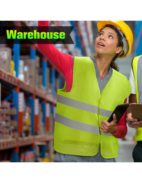 Chaleco de Seguridad Reflectante JaGely Unisex 80 Paquetes