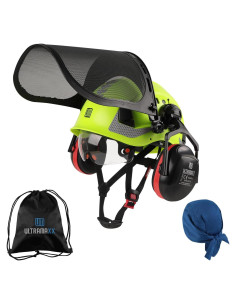 Casco de Seguridad UM ULTRAMAXX 5 en 1 Verde con Orejeras