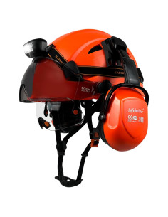Casco de Seguridad SAFEBUILDER con Faro y Auriculares Ajustables