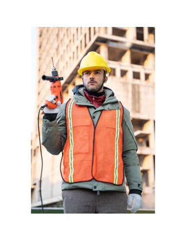 Chalecos de Seguridad Dazonity 10pcs Malla Alta Visibilidad