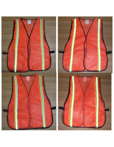 Chalecos de Seguridad Dazonity 10pcs Malla Alta Visibilidad