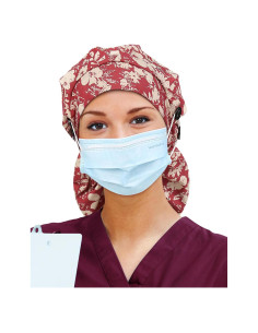 Gorro Quirúrgico Satén para Mujeres Cabello Largo 4 Botones