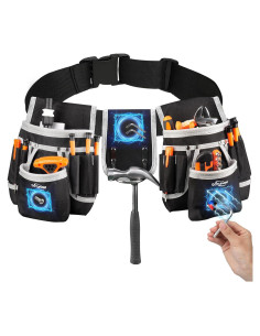 Cinturón de herramientas POTUINOM con 26 bolsillos magnéticos