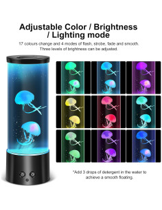 Lámpara de Acuario Medusa SZMDLX 29cm Luz Nocturna LED 2