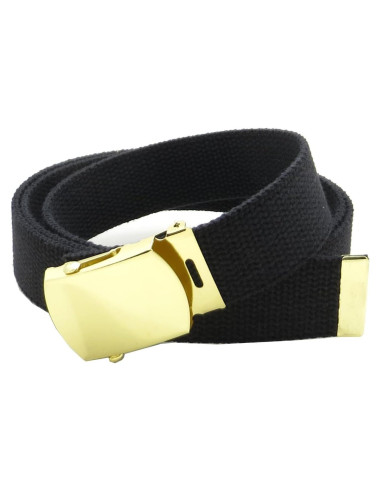 Cinturón Militar de Lona Ajustable con Hebilla de Latón