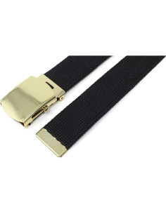Cinturón Militar de Lona Ajustable con Hebilla de Latón 2
