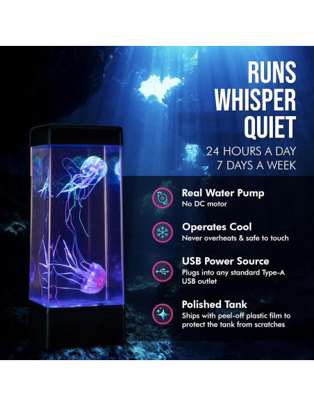 Lámpara de Medusa Jinx 24/7 LED 18 Colores USB Grande
