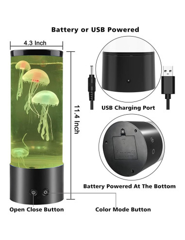 Lámpara de Medusas Frxvuc con Control Remoto y 16 Colores