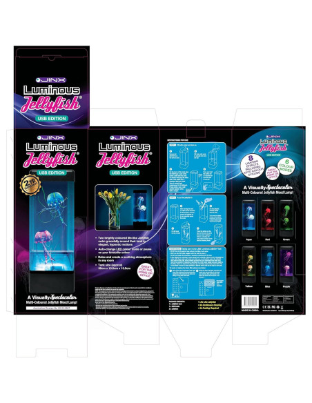 Lámpara de Medusa Jinx 24/7 LED 18 Colores USB Grande