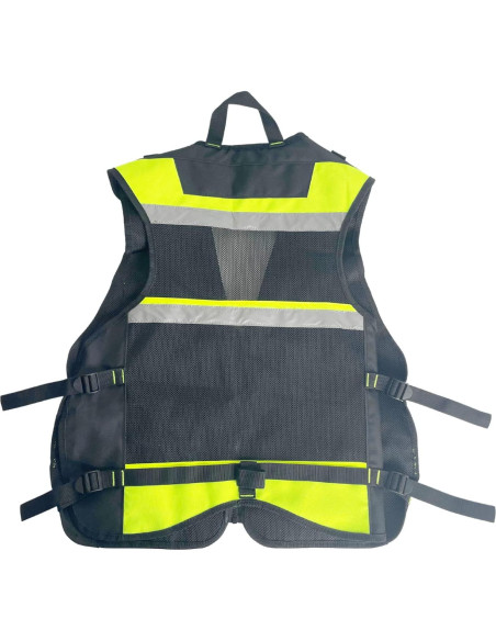 Chaleco de Seguridad Reflectante Verde Fluorescente con 17 Bolsillos