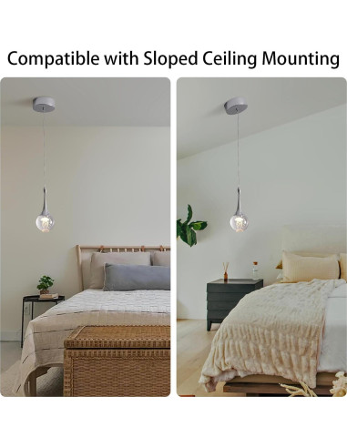 Juego de 2 Lámparas Colgantes CtysTalk Medusa LED Cromo