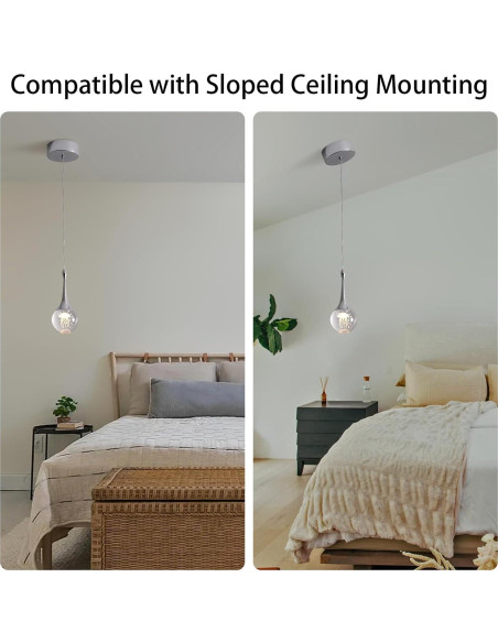 Juego de 2 Lámparas Colgantes CtysTalk Medusa LED Cromo