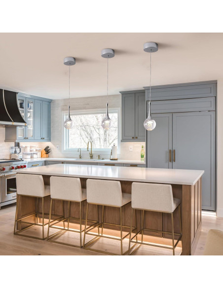 Juego de 2 Lámparas Colgantes CtysTalk Medusa LED Cromo