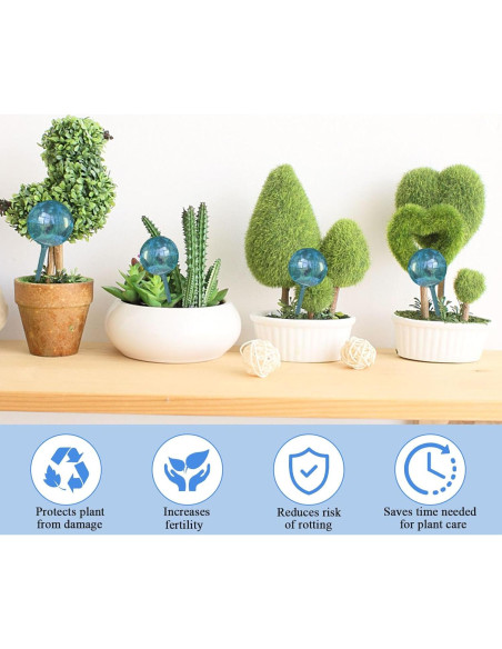 10 Esferas de Riego Automático para Plantas Azul - RXZER1