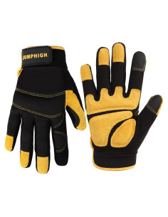 Guantes de Trabajo JUMPHIGH para Hombre Amarillo Mediano