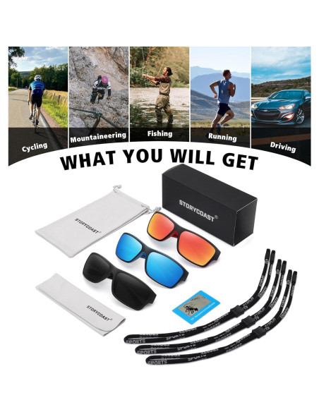 Gafas de sol polarizadas STORYCOAST 3 en 1 para deportes Gafas de sol polarizadas STORYCOAST 3 en 1 para deportes