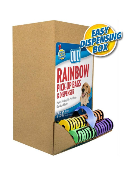 Bolsas de Desechos para Perros OUT! Arcoíris 750 Unidades
