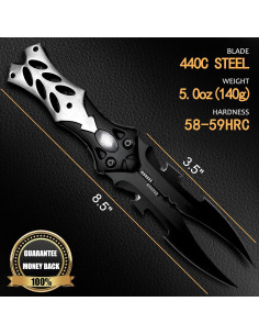 Cuchillo de bolsillo MADSABRE XLX-52234 doble hoja 21.6 cm 2