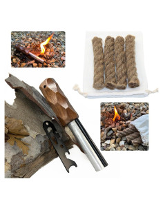 Encendedor de Emergencia Exploration Gadget con Yesca Impermeable