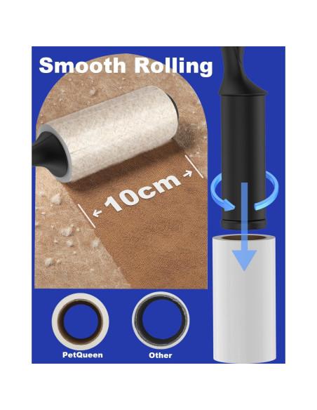 Rodillos para Pelusa Petqueen - 2 Mangos y 6 Rodillos, 560 Hojas