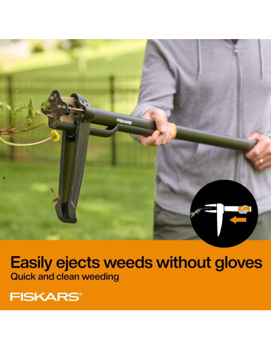 Desmalezadora Fiskars de 4 Garras con Mango Ergonómico 99 cm