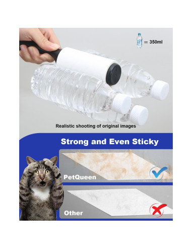 Rodillos para Pelusa Petqueen - 2 Mangos y 6 Rodillos, 560 Hojas