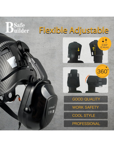 Casco de Seguridad SAFEBUILDER CR08 con Visera y Orejeras Casco de Seguridad SAFEBUILDER CR08 con Visera y Orejeras