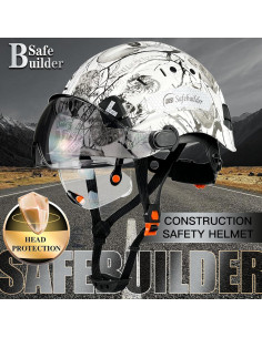 Casco de Seguridad SAFEBUILDER CR06 con 2 Visores Ajustables 2