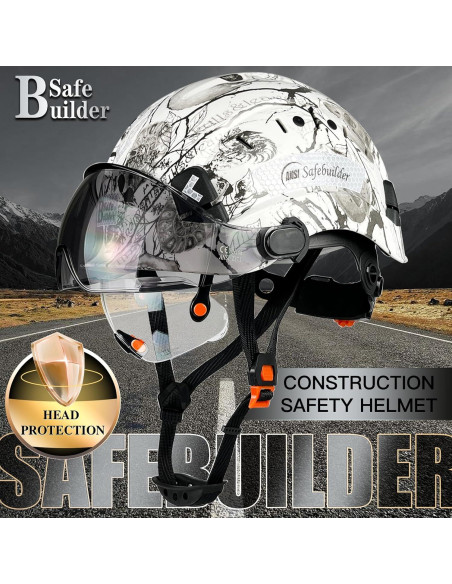 Casco de Seguridad SAFEBUILDER CR06 con 2 Visores Ajustables Casco de Seguridad SAFEBUILDER CR06 con 2 Visores Ajustables