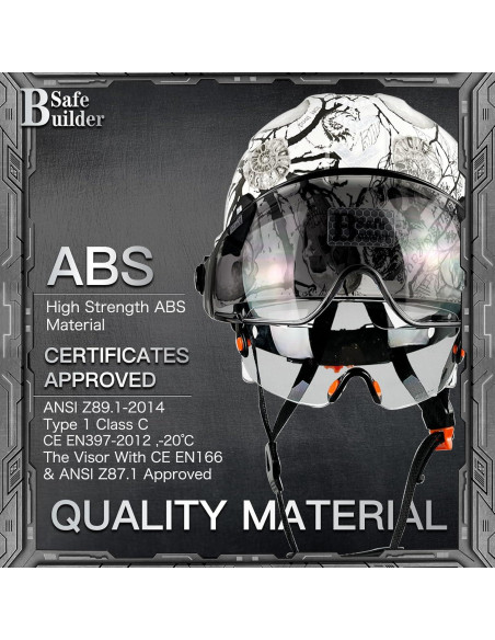 Casco de Seguridad SAFEBUILDER CR06 con 2 Visores Ajustables Casco de Seguridad SAFEBUILDER CR06 con 2 Visores Ajustables