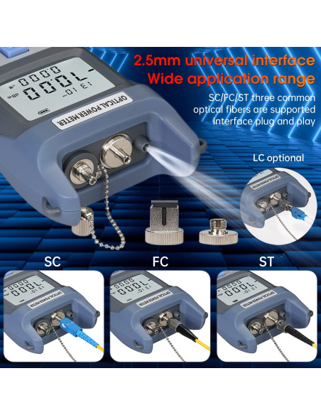 Medidor de Potencia Óptica Duogalia 10Km SC FC -70 a +10dBm