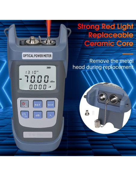 Medidor de Potencia Óptica Duogalia 10Km SC FC -70 a +10dBm