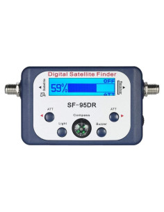 Medidor Digital de Señal Satelital AGPtek con Brújula - Azul