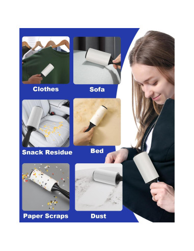 Rodillos para Pelusa Petqueen - 2 Mangos y 6 Rodillos, 560 Hojas