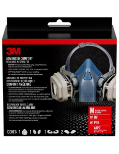 Respirador de pintura 3M Mediano N95 con válvula Cool Flow 2