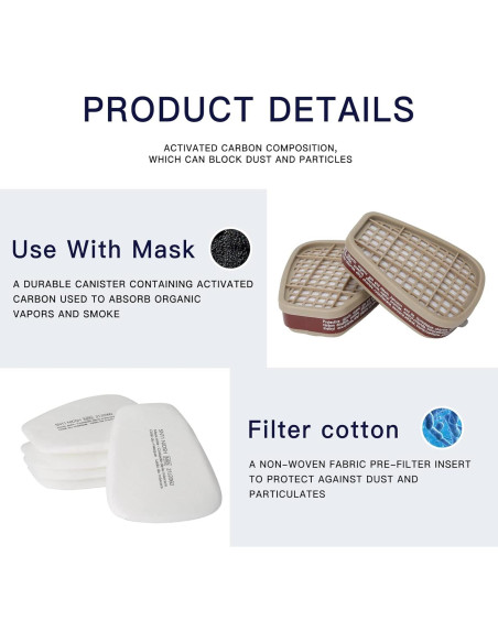 Máscara de respirador RZHSMDM cara completa 19 en 1