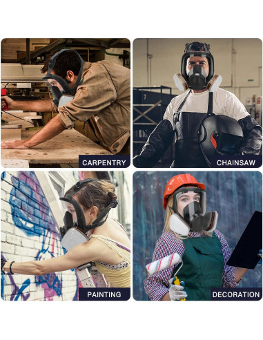 Máscara de respirador RZHSMDM cara completa 19 en 1