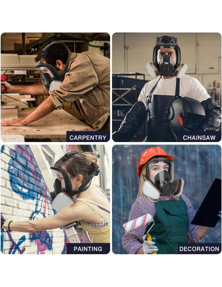 Máscara de respirador RZHSMDM cara completa 19 en 1