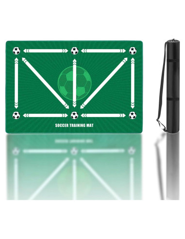 Alfombra de Entrenamiento de Fútbol Pepoivn 90x60cm Antideslizante