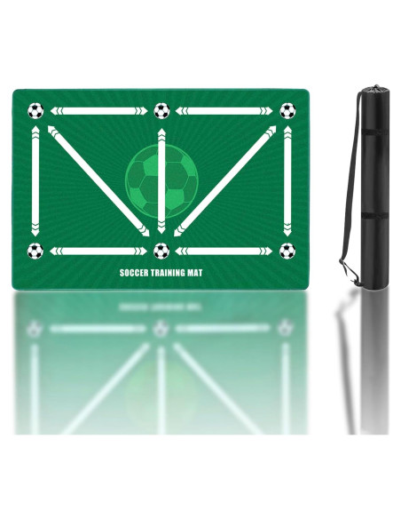 Alfombra de Entrenamiento de Fútbol Pepoivn 90x60cm Antideslizante