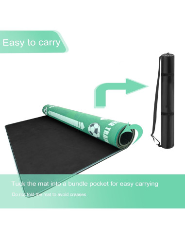 Alfombra de Entrenamiento de Fútbol Pepoivn 90x60cm Antideslizante