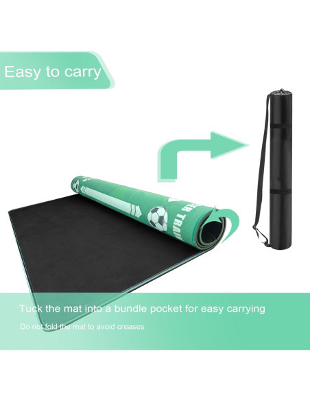 Alfombra de Entrenamiento de Fútbol Pepoivn 90x60cm Antideslizante