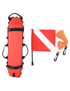 Boya de Inflación OUKENS con Bandera de Buceo 85x20cm