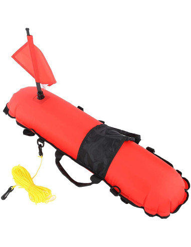 Boya de Inflación OUKENS con Bandera de Buceo 85x20cm
