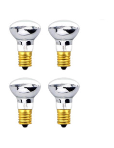 4 Bombillas Reflector R39 40W E17 para Lámparas de Lava