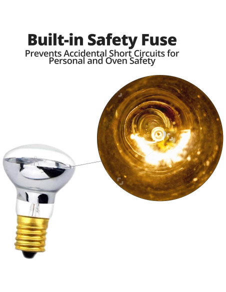 4 Bombillas Reflector R39 40W E17 para Lámparas de Lava