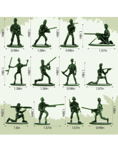 100 Soldados de Juguete del Ejército RoundFunny 2.54-3.81 cm 2