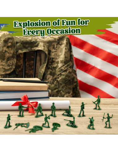 100 Soldados de Juguete del Ejército RoundFunny 2.54-3.81 cm