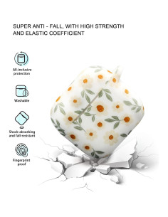 Funda de Silicona PowerDriver para AirPods 4 - Flores Pequeñas 2