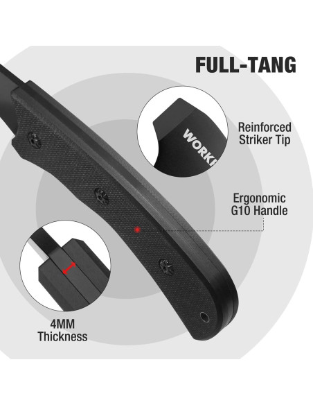 Conjunto Cuchillo y Hacha WORKPRO - Táctico y Camping Conjunto Cuchillo y Hacha WORKPRO - Táctico y Camping